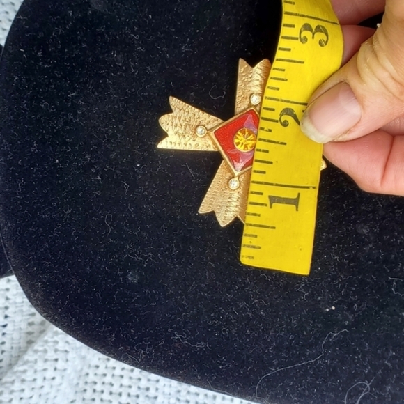 Vintage Pisces‎ Maltese Cross Brooch - Picture 5 of 5